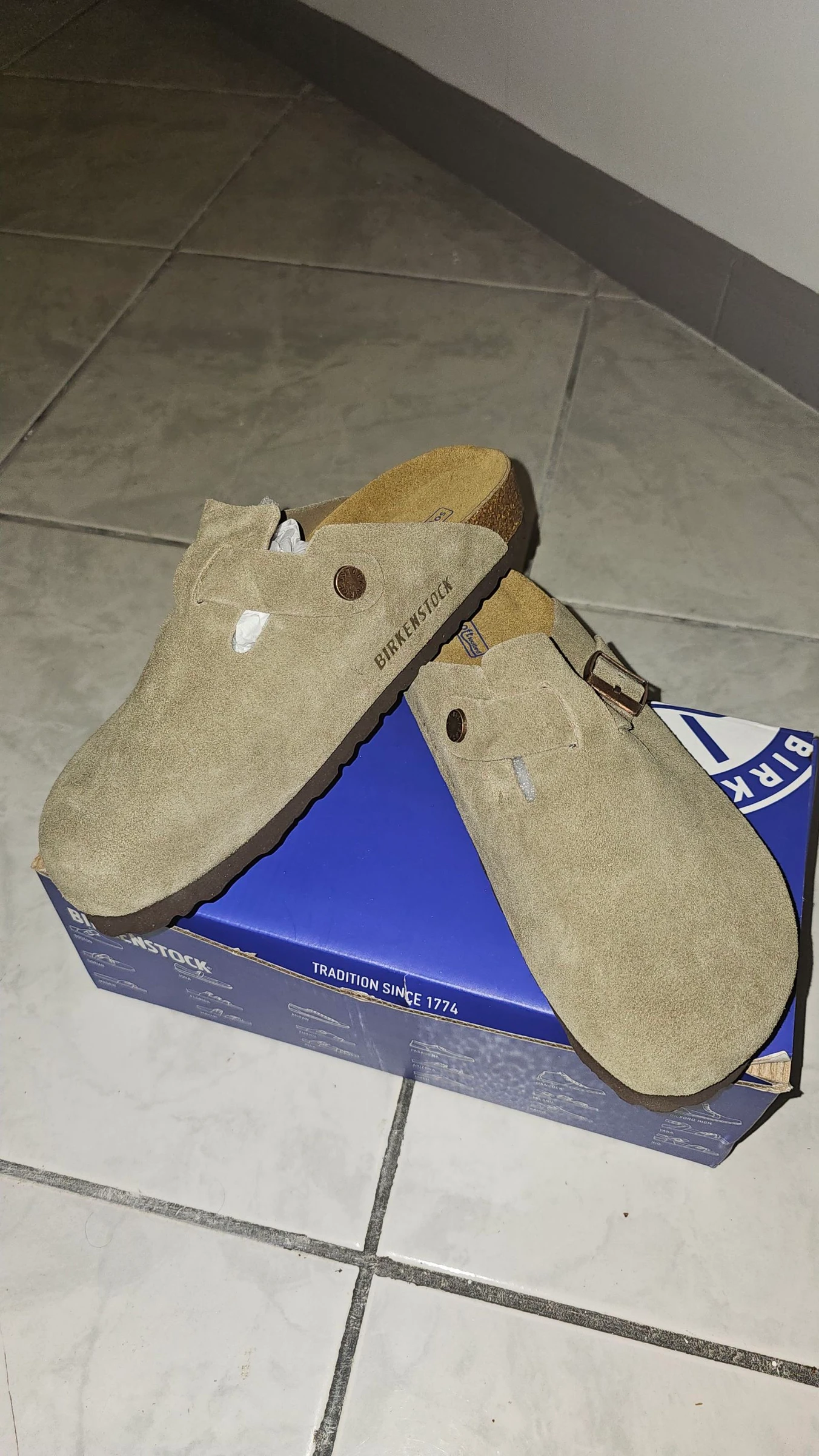 Birkenstock Boston 38 castanho-claro